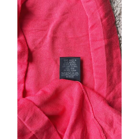 LAFAYETTE 148 Cashmere Sleeveless Knit Tank Coral Red Large Quiet Luxury Layer - Picture 5 of 6